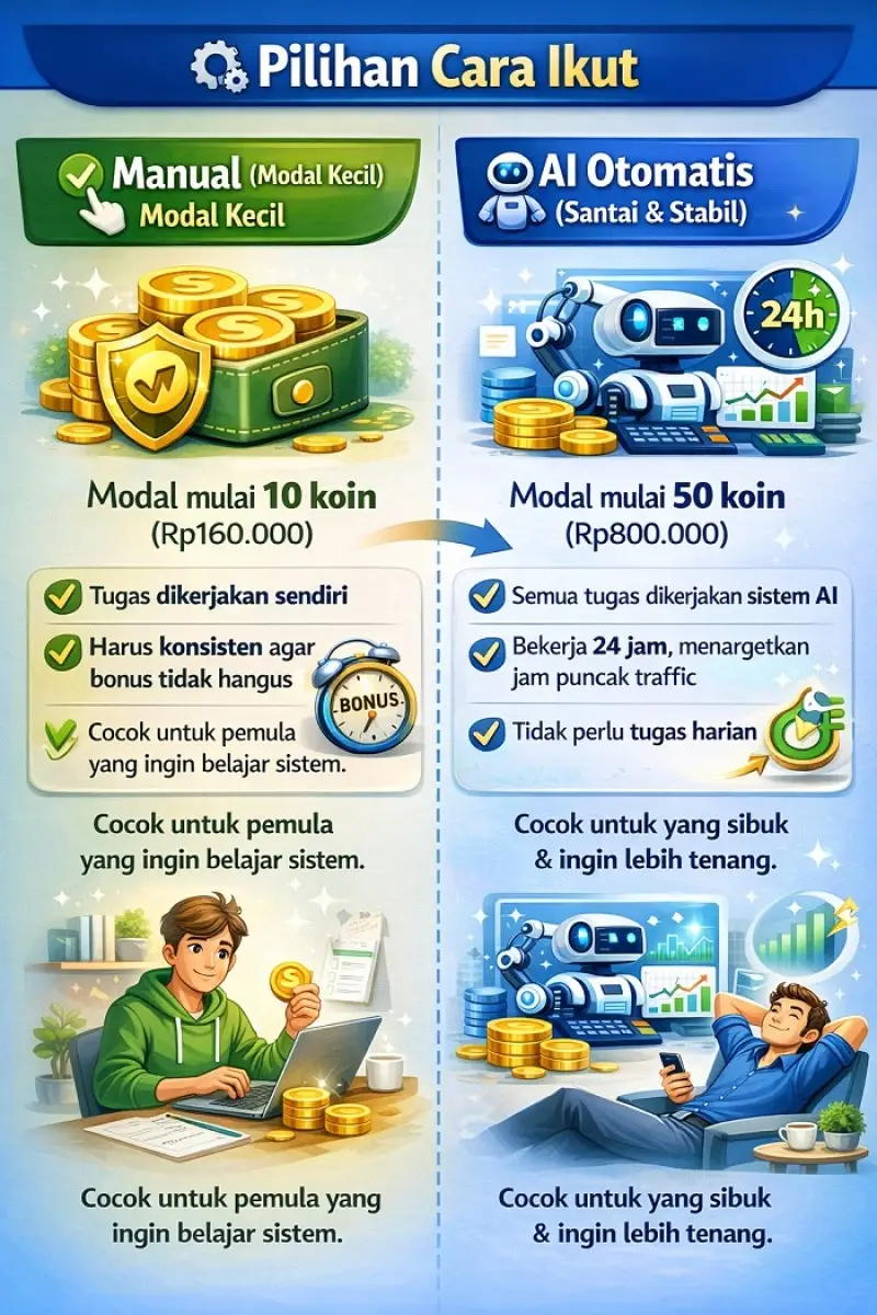 Pilihan cara ikut ShortPro