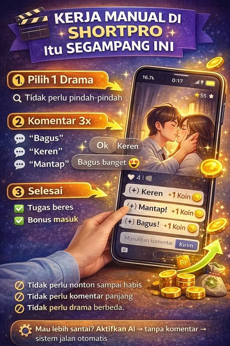 Cara kerja manual di ShortPro